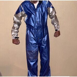 Vtg Rukka Motorcycle Rain Suit Men's 46 M PVC‎ Waterproof Bike Gear Touring USA